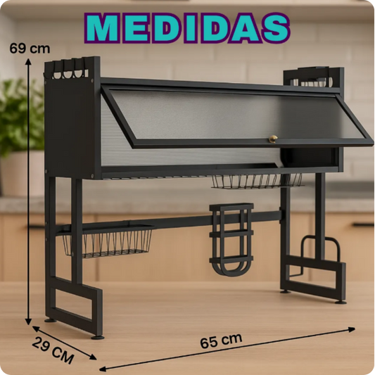 Escurridor Organizador de Cocina con Tapa