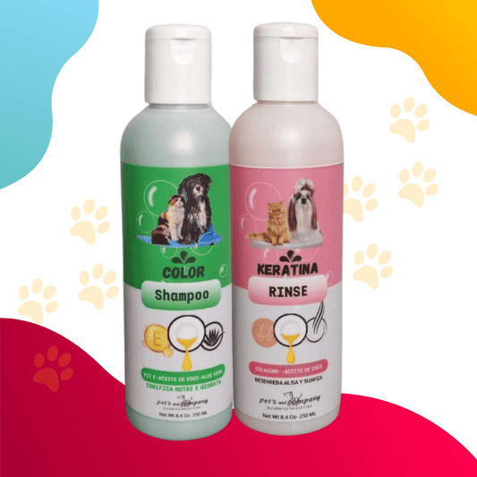 Shampo y Rinse Keratina para mascotas