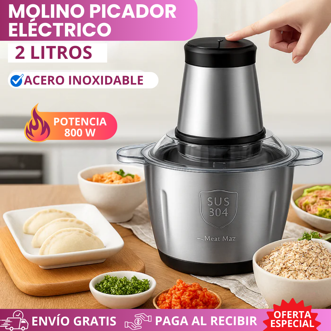 ⚡Molino Picador Eléctrico Multiusos 2L⚡