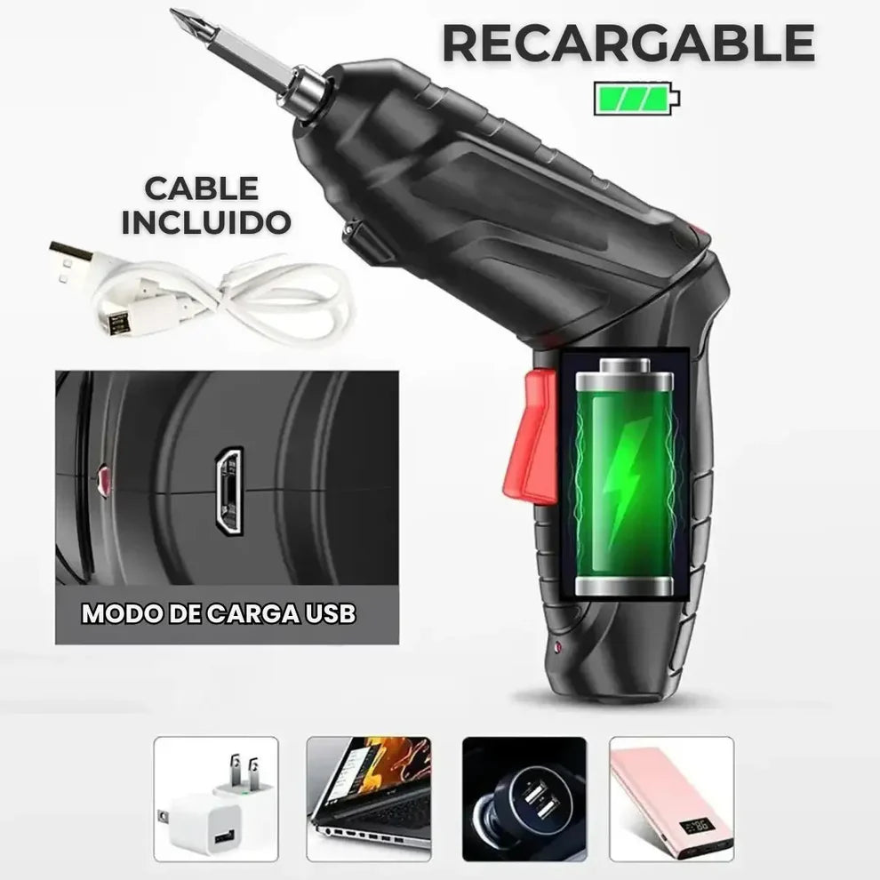 ⚡Destornillador Eléctrico Inalámbrico de 47 piezas